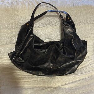mark. Glossy Black Hobo Bag